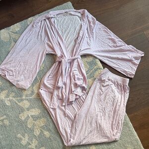 LAKE - Light Pink Women's kimono Pajama Set